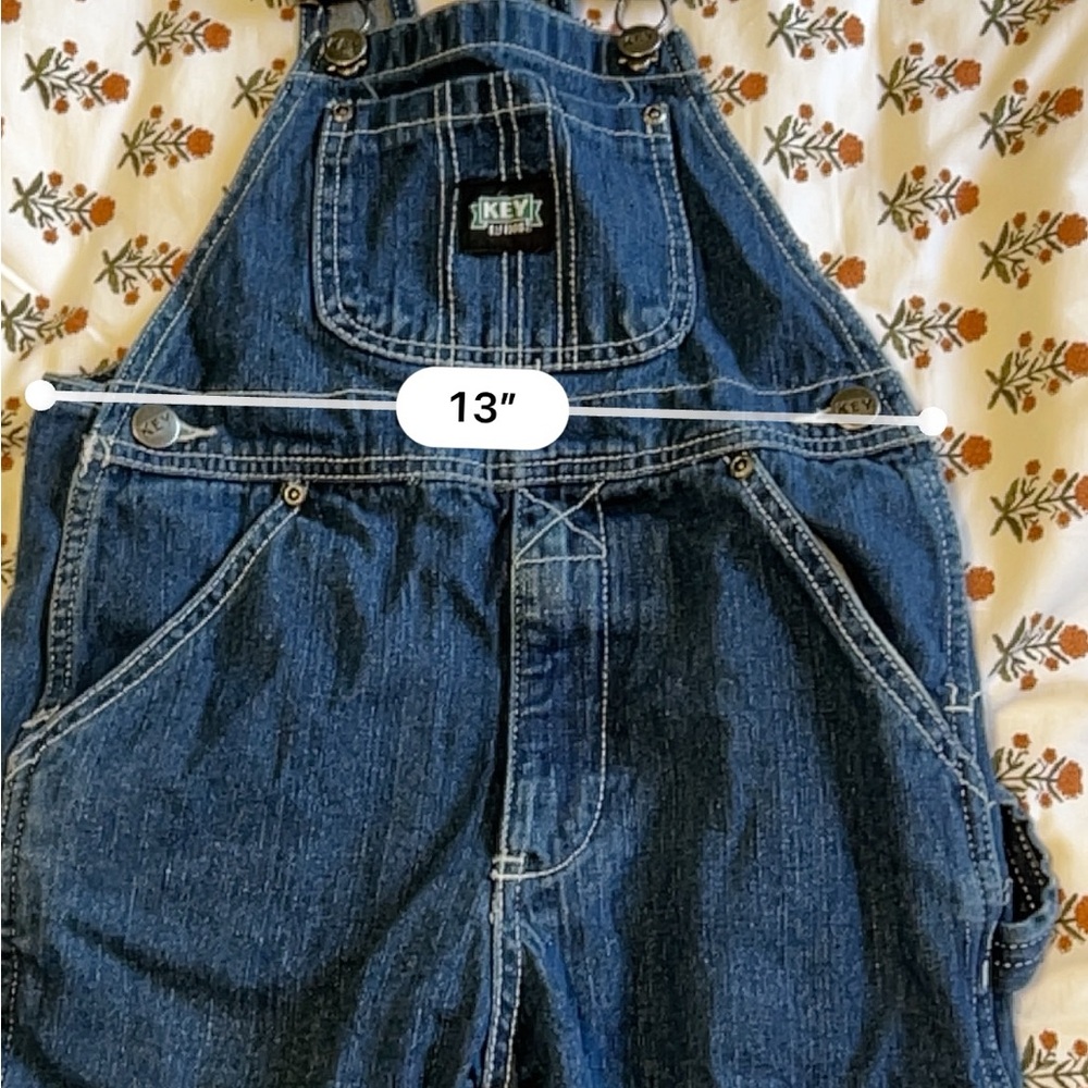 4T Key Blue Denim Bib Overalls - Picture 6 of 6